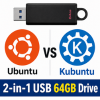 Linux USB Twin Pack (Ubuntu vs Kubuntu)